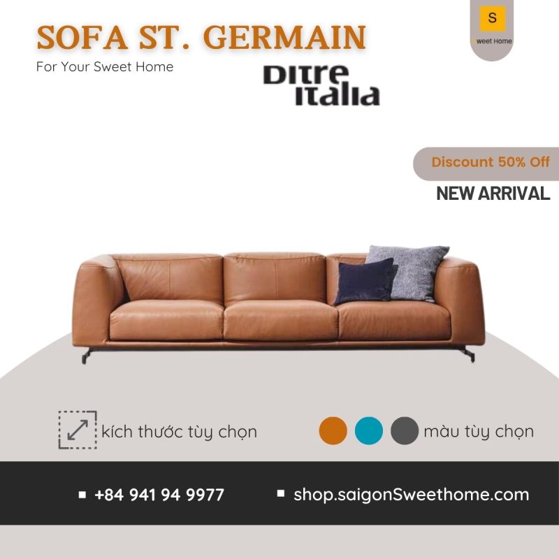 sofa bang Ditre Italia St. Germain shop sweet home 0941949977 ghe go ghe nhua xuong san xuat ghe sofa hcm binh duong